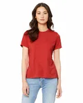 Bella + Canvas Ladies' Relaxed Heather CVC Short-Sleeve T-Shirt Heather Red