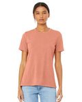 Bella + Canvas Ladies' Relaxed Heather CVC Short-Sleeve T-Shirt Heather Sunset