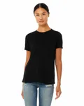 Bella + Canvas Ladies' Relaxed Heather CVC Short-Sleeve T-Shirt Solid Blk Blend