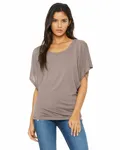Bella + Canvas Ladies' Flowy Draped Sleeve Dolman T-Shirt Pebble