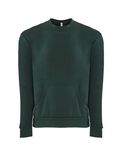 Next Level Apparel Unisex Santa Cruz Pocket Sweatshirt Forest Green