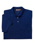 Harriton Men's 5.6 oz. Easy Blend Polo withPocket Navy