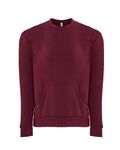 Next Level Apparel Unisex Santa Cruz Pocket Sweatshirt Maroon