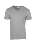 Gildan Adult Softstyle V-Neck T-Shirt Rs Sport Grey