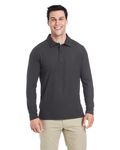 CORE365 Men's Fusion ChromaSoft Long-Sleeve Pique Polo Carbon
