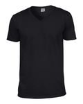 Gildan Adult Softstyle V-Neck T-Shirt BLACK