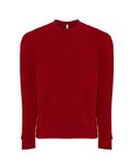 Next Level Apparel Unisex Santa Cruz Pocket Sweatshirt RED