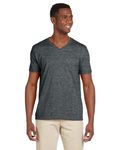 Gildan Adult Softstyle V-Neck T-Shirt Dark Heather