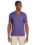 Gildan Adult Softstyle V-Neck T-Shirt Heather Purple