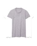American Apparel Ladies' Fine Jersey USA Made Short-Sleeve T-Shirt Heather Grey