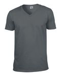 Gildan Adult Softstyle V-Neck T-Shirt Charcoal