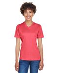 Team 365 Ladies' Sonic Heather Performance T-Shirt Sp Red Heather