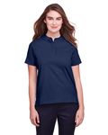 UltraClub Ladies' Lakeshore Stretch Cotton Performance Polo Navy