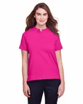 UltraClub Ladies' Lakeshore Stretch Cotton Performance Polo Heliconia