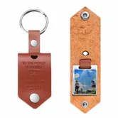 Artistic Laser Cut Leather Keychain