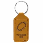 Durable Debossed Leather Keychain