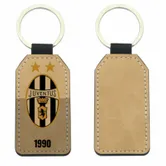Full-Color Tag Leather Keychain