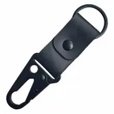 Leather Button Keychain