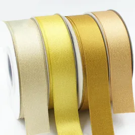 Gold/Silver Purl Double Face Satin Ribbon - Custom Stickers Now