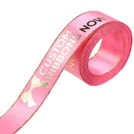 Metallic Edge Satin Ribbon - Custom Stickers Now