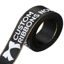 Metallic Edge Satin Ribbon - Custom Stickers Now