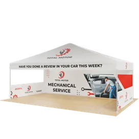 Custom Outdoor Trade Show Displays Heavy Duty 20ft X 10ft - Custom Stickers Now