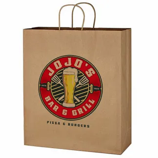 Custom Kraft Brown Paper Bag - Custom Stickers Now