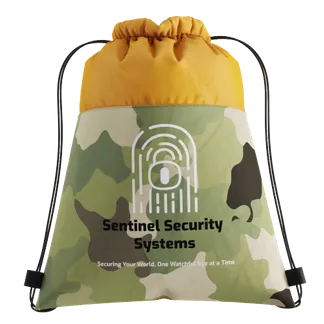 Camo Drawstring Bag - Custom Stickers Now