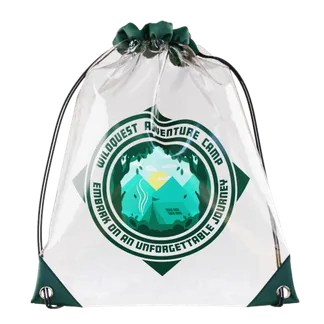 Custom Clear Drawstring Bag - Custom Stickers Now