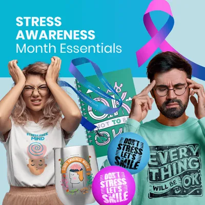 Stress Awareness Month Essentials - Custom Stickers Now
