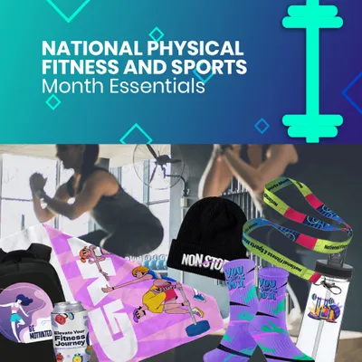 National Physical Fitness and Sports Month Essentials - Custom Stickers Now
