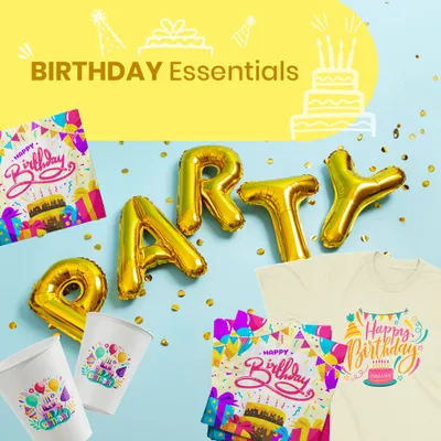 Birthday Essentials - Custom Stickers Now