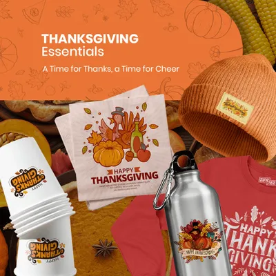 Thanksgiving Day Essentials - Custom Stickers Now