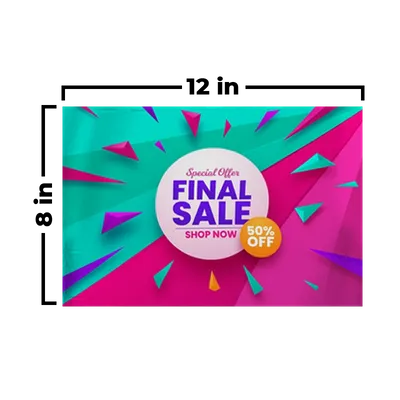 12 x 8 in - Custom Stickers Now