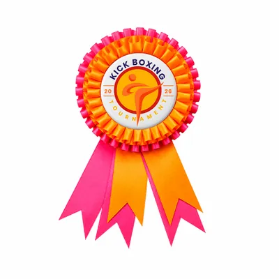 Orange/Hot Pink - Custom Stickers Now