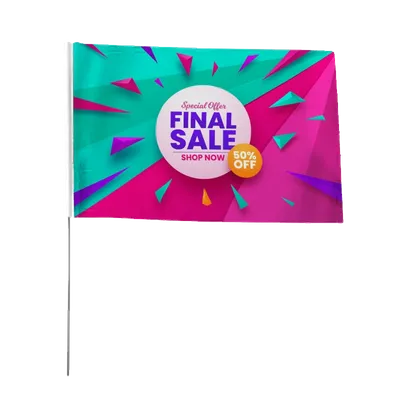Hand Flag - Custom Stickers Now