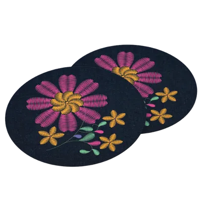 Cotton & Linen Embroidered Coasters - Custom Stickers Now
