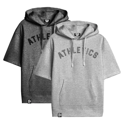 Sporty Short Sleeve Hoodie - Custom Stickers Now