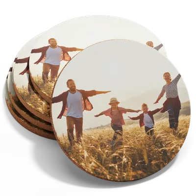 Custom Photo Fiberboard Coasters - Custom Stickers Now