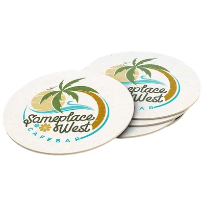 Super Absorbent Bar Coaster - Custom Stickers Now