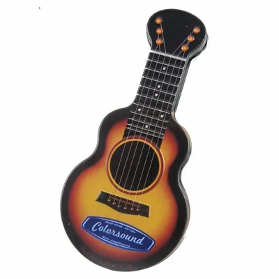 Gold Acoustic Guitar Shaped Mint Tin - Custom Stickers Now