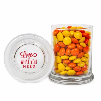 Glass Gourmet Jar - Chocolate Buttons - Custom Stickers Now