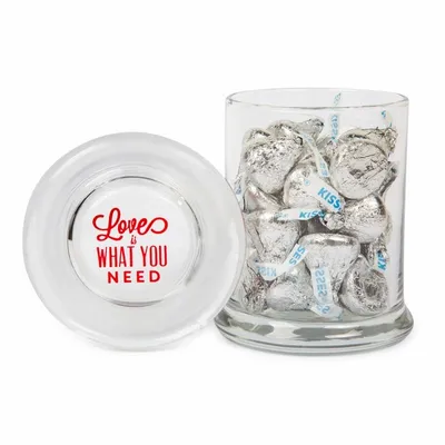 Glass Gourmet Jar - Hershey's Chocolate Kisses - Custom Stickers Now