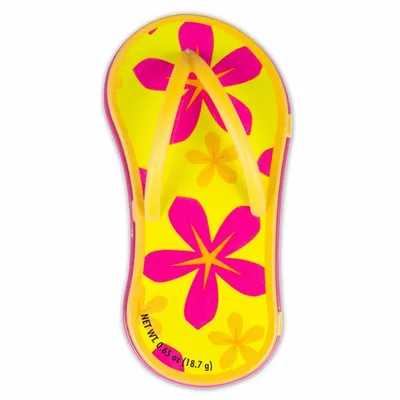 Floral Orange Flip Flop Mint Tin - Custom Stickers Now