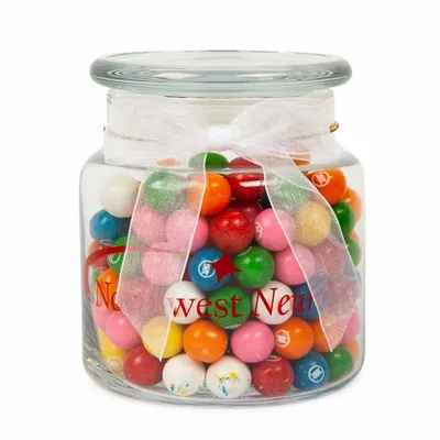 22oz. Glass Jar - Rainbow Bubble Gum - Custom Stickers Now