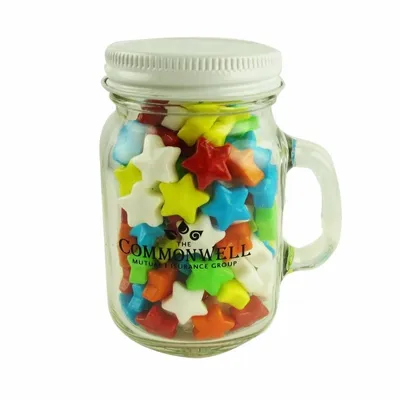 Glass Mini Mason Jars - Starzmania - Custom Stickers Now