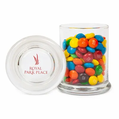 M&M'S® in Glass Gourmet Jar - Custom Stickers Now