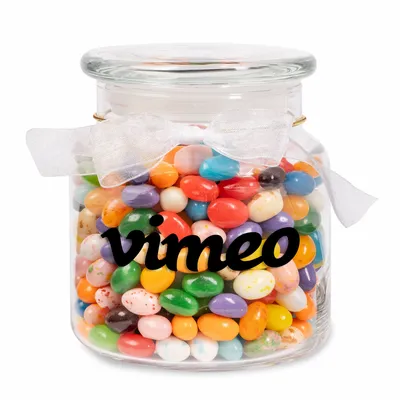22oz. Glass Jar - Gourmet Jelly Beans - Custom Stickers Now