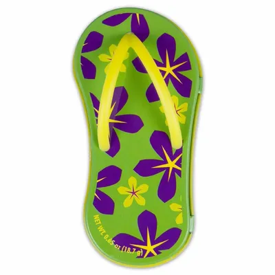 Floral Green Flip Flop Mint Tin - Custom Stickers Now
