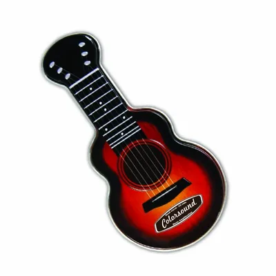 Red Acoustic Guitar Shaped Mint Tin - Custom Stickers Now
